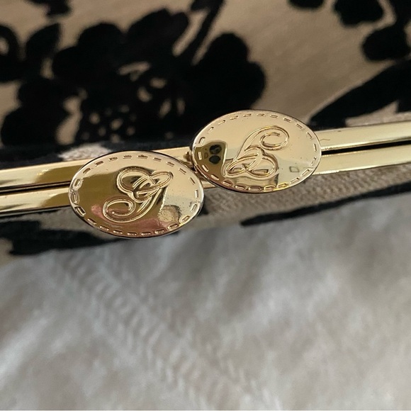 Stunning Glenda Gies Large Chenille Black & Creme Purse Handbag - No Straps - Picture 4 of 10